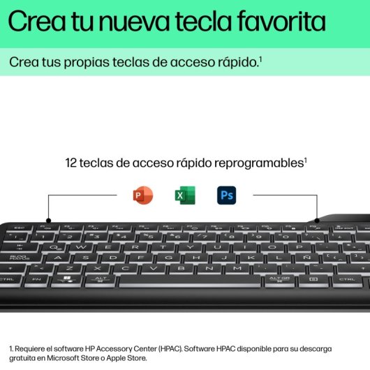 Teclado mecánico HP 400 Backlit Wired Layout ES retroiluminado USB negro