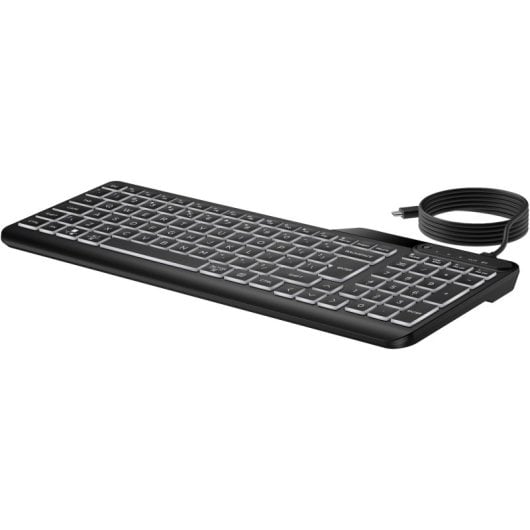 Teclado HP 405 QWERTY ES Membrana Retroiluminado USB 12 Teclas Programables Negro