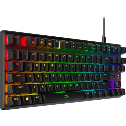 Teclado mecánico HyperX Alloy Origins Core Layout US RGB TKL switches Aqua