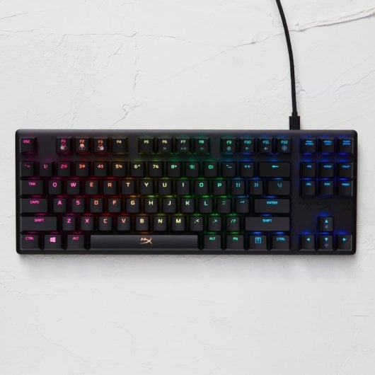 Teclado mecánico HyperX Alloy Origins Core Layout US RGB TKL switches Aqua