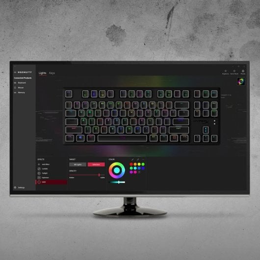 Teclado mecánico HyperX Alloy Origins Core Layout US RGB TKL switches Aqua