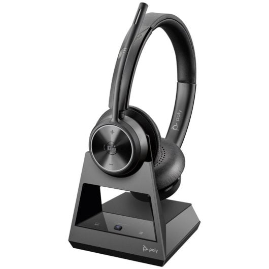 Auricular POLY Savi 7320 Office Inalámbrico DECT, Estéreo, Cancelación Ruido, 180m, 13h, Negro