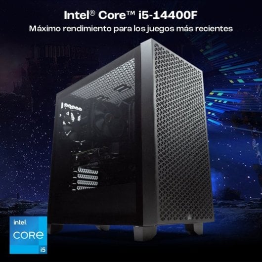 PcCom Studio Intel Core i5-14400F / 32GB / 2TB SSD / RTX 5060 Ti + Windows 11 Pro - Negro