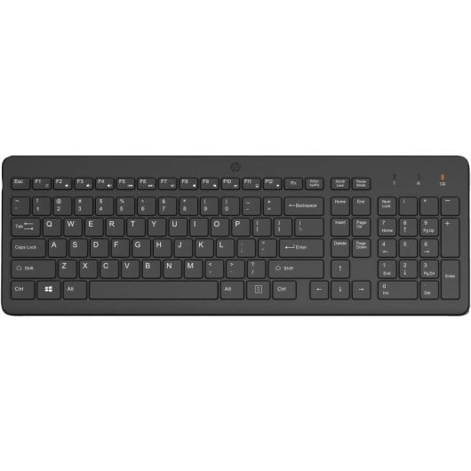 Teclado mecánico HP 225 Wireless Keyboard Layout ES inalámbrico tamaño completo negro