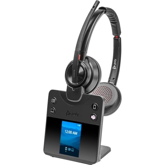Auriculares POLY Savi 8420 Inalámbricos con Cancelación de Ruido Activa, Bluetooth 5.2, Negro