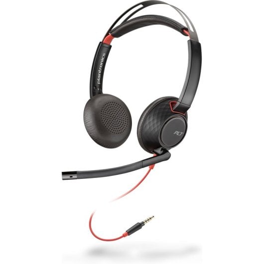 Auriculares POLY con cable 3.5 mm con micrófono retráctil y diseño circumaural negro