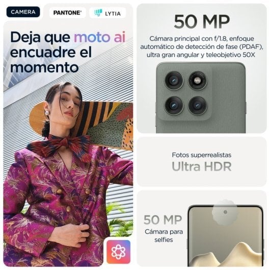 Motorola Edge 60 Pro Smartphone 5G 12 Go 512 Go Écran OLED 6,67 pouces Charge rapide Gris