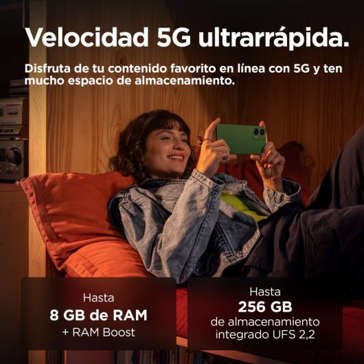 Smartphone Motorola moto G35 5G 8GB RAM 256GB Verde LCD 120Hz