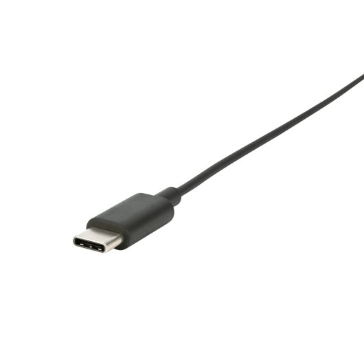 Auriculares Jabra alámbricos con micrófono retráctil y conectividad USB-C, color negro