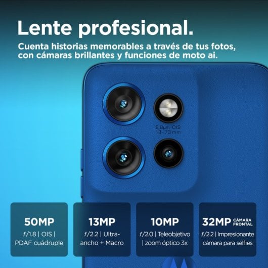 Smartphone Motorola Edge 50 Neo 12GB 512GB 5G Azul POLED 120Hz TurboPower IP68