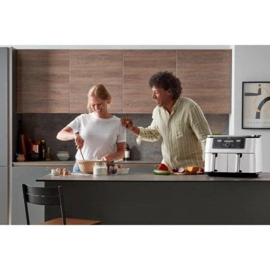 Fritadeira de Ar Ninja AF400EUWH 9.5L 2470W Dupla Zona Temporizador 6 Programas
