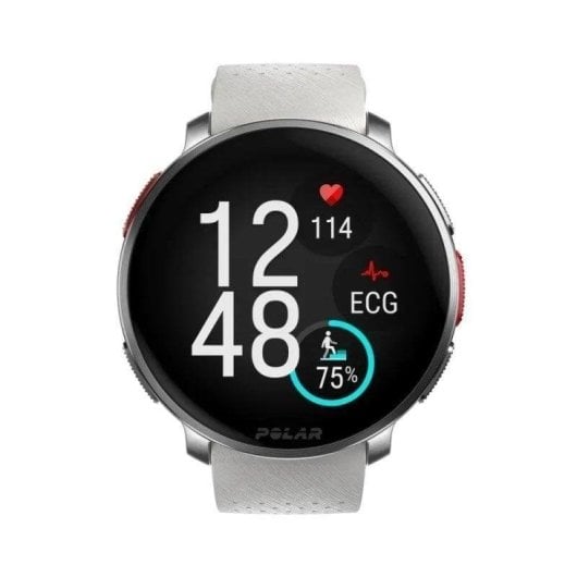 Polar Vantage V3 Bluetooth GPS 47mm AMOLED Prata Corpo Alu/Titânio Correia Cinza L SpO2 ECG