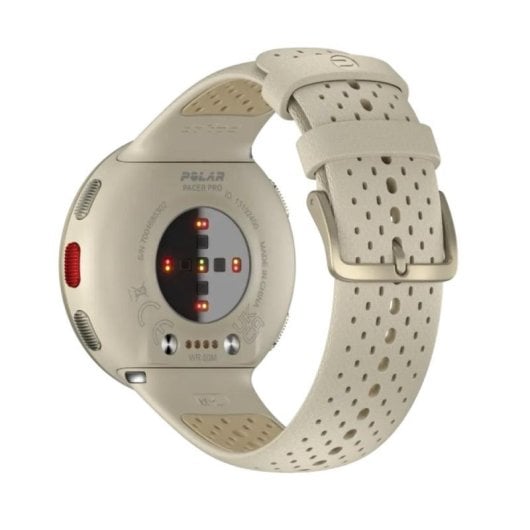 Polar Pacer Pro Bluetooth GPS 45mm MIP Oro Beige S/L Resistenza all’Acqua 5ATM Cardiofrequenzimetro