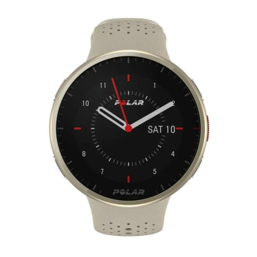 Polar Pacer Pro Bluetooth GPS 45mm MIP Oro Beige S/L Resistenza all’Acqua 5ATM Cardiofrequenzimetro