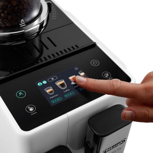 Cafetera Superautomática De'Longhi Rivelia EXAM440.35.W 1.4L 19bar molinillo integrado pantalla táctil