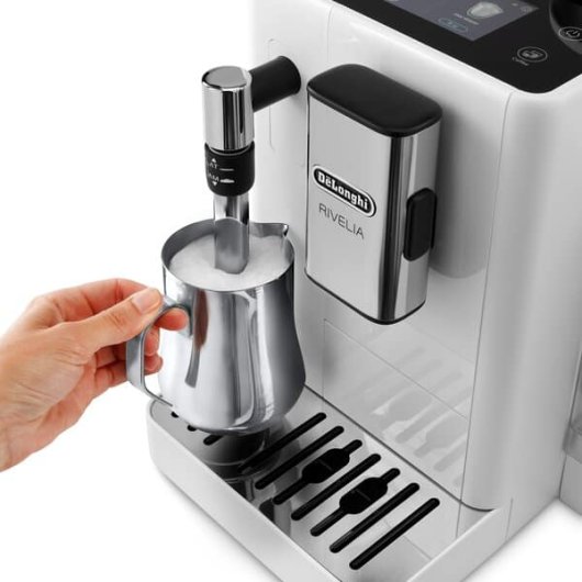 Cafetera Superautomática De'Longhi Rivelia EXAM440.35.W 1.4L 19bar molinillo integrado pantalla táctil