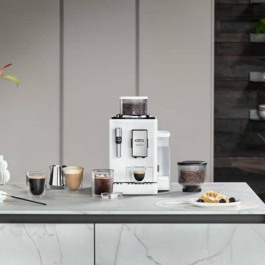 Cafetera Superautomática De'Longhi Rivelia EXAM440.35.W 1.4L 19bar molinillo integrado pantalla táctil