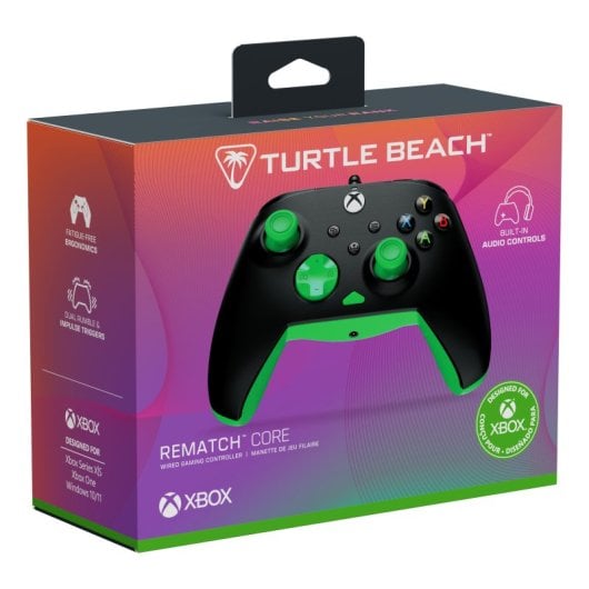 Manette de jeu Turtle Beach Rematch Core USB-C pour PC/Xbox One/Xbox Series X/S Noir/Vert