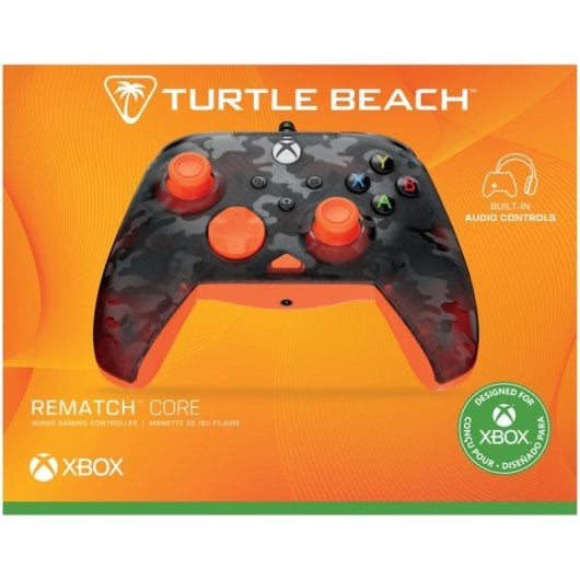 Manette de jeu USB-C Turtle Beach Rematch Core pour PC/Xbox One/Xbox Series X/S Ghost Noir Camouflage/Orange