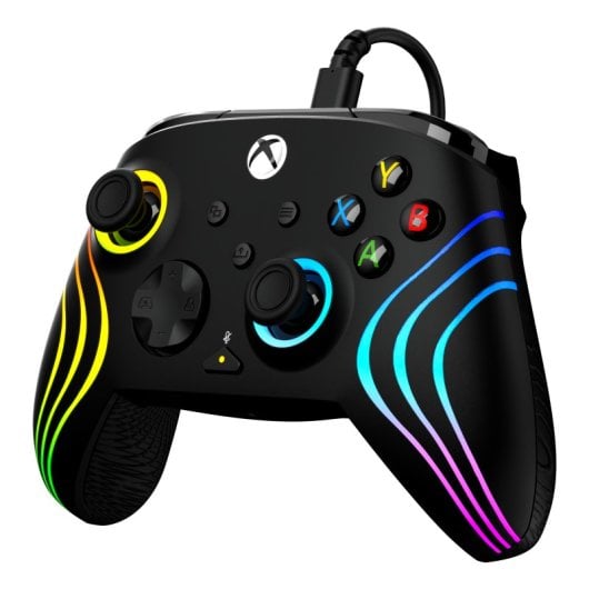 Gamepad Turtle Beach Afterglow Wave Alámbrico Multicolor Negro Xbox PC LED 3m