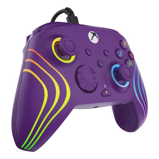Gamepad USB Typ C Kabelgebundenes Gaming Controller Multicolor LED Lila Gamepad USB Typ C Kabelgebundenes Gaming Controller Multicolor LED Lila