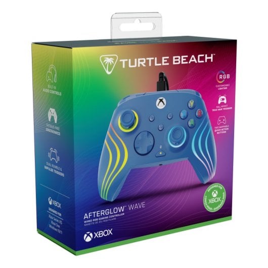 Turtle Beach Afterglow Wave Gamepad RGB USB-C Compatível com PC, Xbox Series X/S, One Azul
