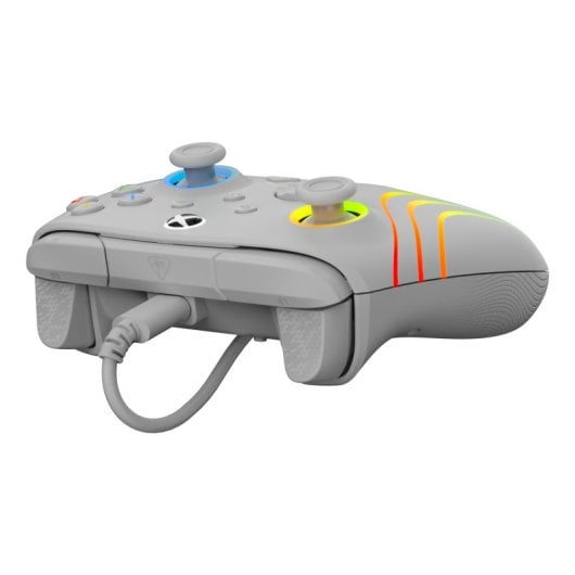 Gamepad Alámbrico Gris Retroiluminación LED RGB USB-C 3m Compatible PC y Xbox