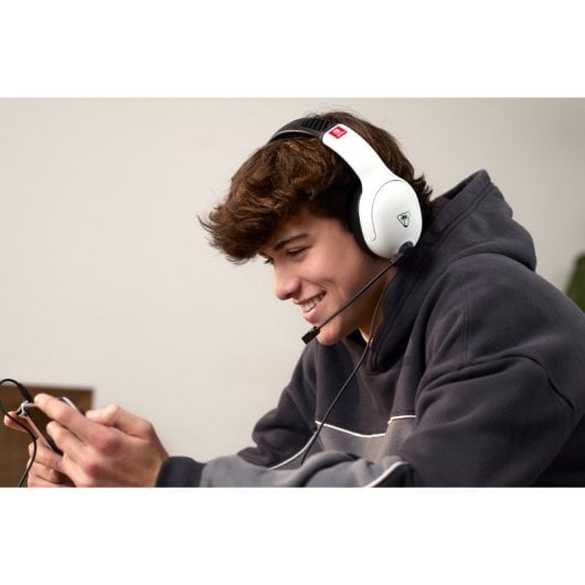 Auriculares Gaming Diadema Compatibles Switch Biaurales Micrófono Boom Neodimio Blanco/Negro