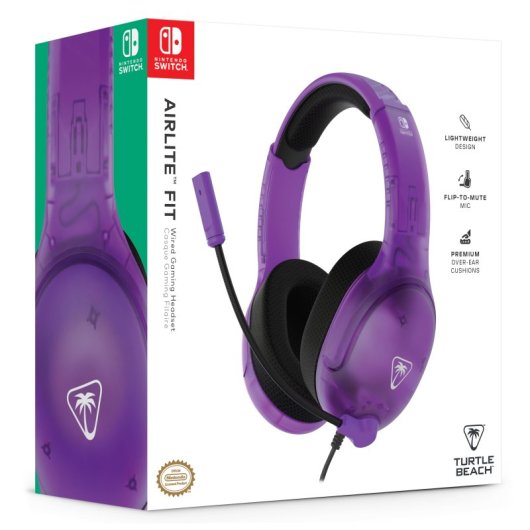 Auricular Gaming Ghost Purple Alámbrico Binaural Circumaural Micrófono Boom Nintendo Switch