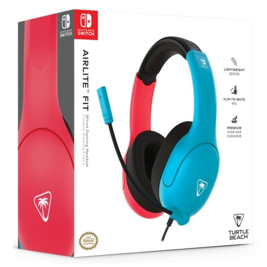 Auricular Gaming Binaural Diadema Compatible Nintendo Switch Neodimio Micrófono Boom 1.15m Negro/Azul/Rojo