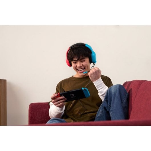 Auricular Gaming Binaural Diadema Compatible Nintendo Switch Neodimio Micrófono Boom 1.15m Negro/Azul/Rojo