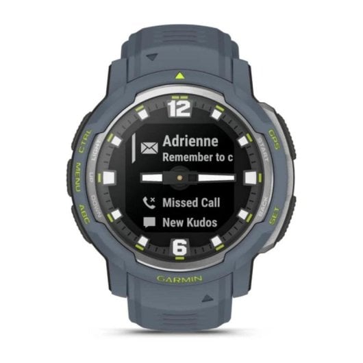 Garmin Instinct Crossover Standard Edition Bluetooth GPS NFC 45mm MIP Blu Unica 100m Acqua SpO2 Cardio