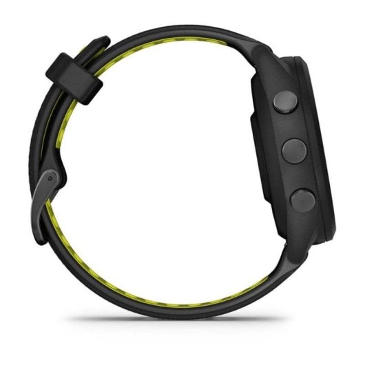 Garmin Forerunner 265S 42mm Bisel y carcasa en negro con correa de silicona en negro/amarillo