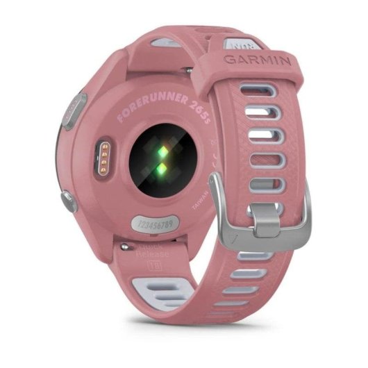 Garmin Forerunner 265S 42mm Bisel negro con carcasa en rosa y correa de silicona en rosa/gris