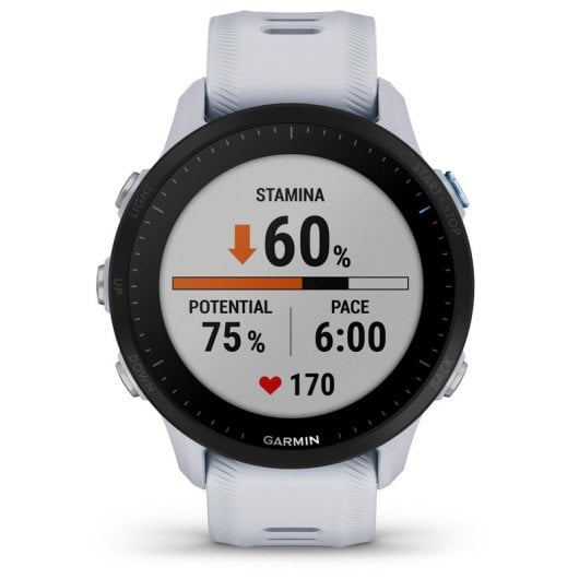 Garmin Forerunner 955 GPS WiFi Bluetooth 46mm MIP Preto/Branco Tamanho Único Resistente à Água 5ATM SpO2 Pulsómetro Monitor Sono