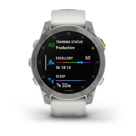 Garmin epix Gen 2 WiFi Bluetooth NFC GPS 45mm AMOLED Branco Titanio Tamanho Único Resistente à Água 10ATM SpO2 Pulsómetro