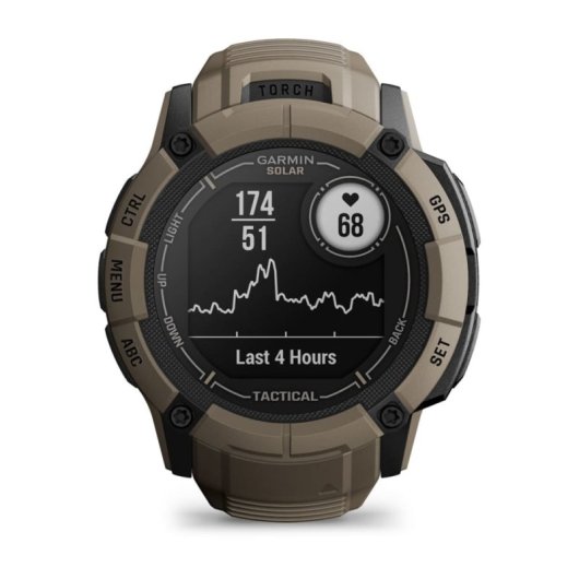 Smartwatch Garmin Instinct 2X Solar Bluetooth NFC Táctico, GPS Multibanda y Linterna LED