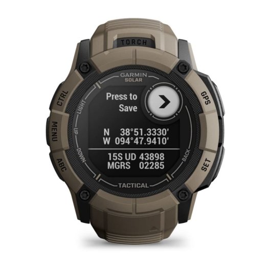 Smartwatch Garmin Instinct 2X Solar Bluetooth NFC Táctico, GPS Multibanda y Linterna LED