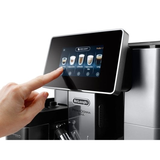 Cafetera Superautomática De'Longhi PrimaDonna Soul ECAM610.55.SB 2.2L 19 bares inox pantalla táctil molinillo leche