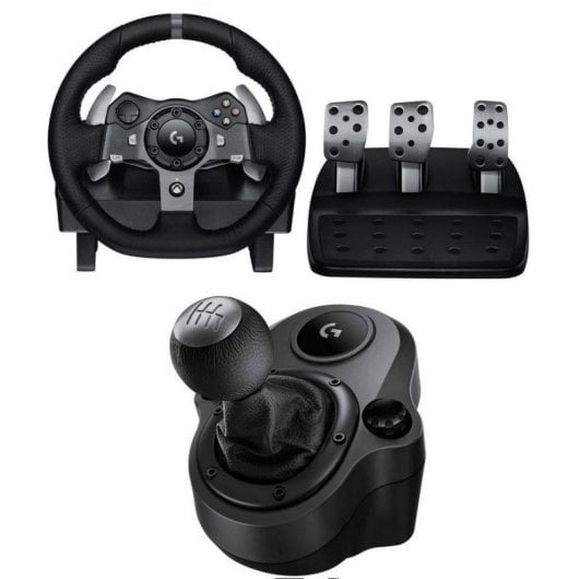 Logitech G920 Driving Force Volante y Pedales para Xbox Series/Xbox One/PC/Mac Negro + Driving Force Shifter