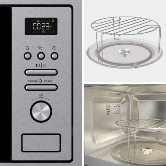Microondas Hisense BIM320G41X 20 Litros 1000W Grill Integrable 15 Programas Auto-Limpieza