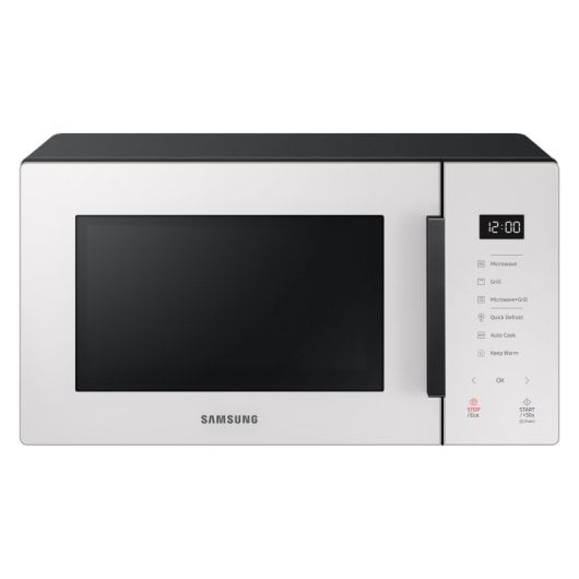 Microondas Samsung MG23T5018GE/ET 23L 800W Grill Vapor Pantalla LED Interior Cerámico