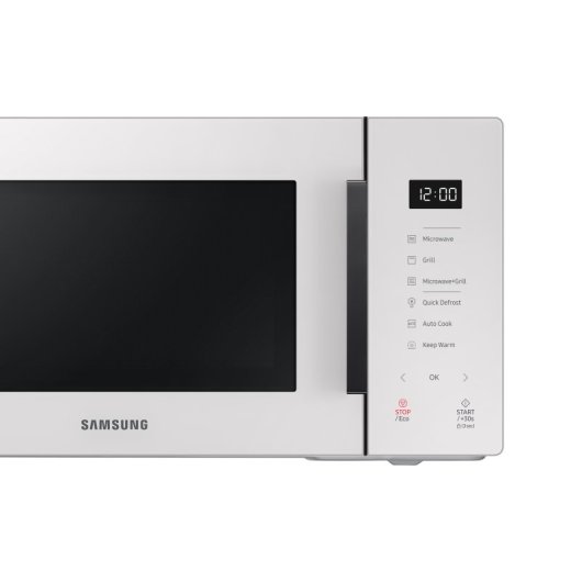 Microondas Samsung MG23T5018GE/ET 23L 800W Grill Vapor Pantalla LED Interior Cerámico