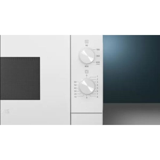 Microondas Siemens iQ300 FF020LMW0 20L 800W Libre Instalación Control Giratorio Blanco