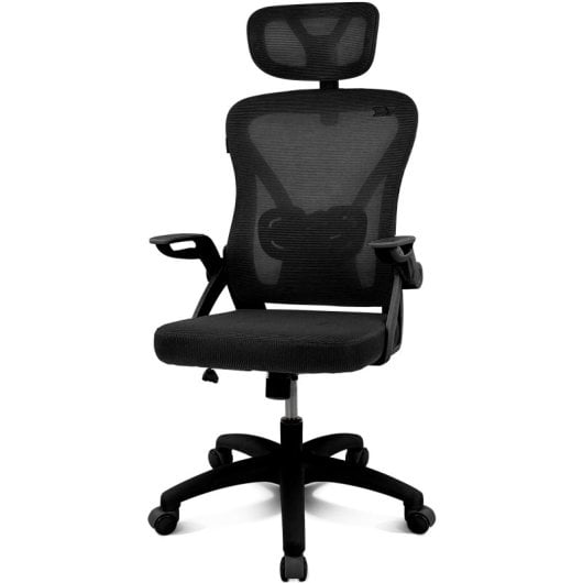 Silla ergonómica Drift DRAIR35 respaldo de malla reposabrazos abatibles 120 kg negra