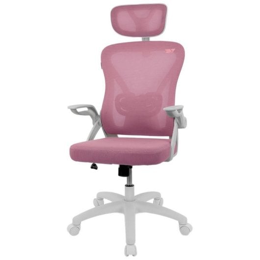 Bürostuhl Drift DRAIR35 Ergonomisch, Mesh Rückenlehne, Rosa, Höhenverstellbar, 120 kg, Nylon Basis