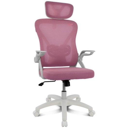 Bürostuhl Drift DRAIR35 Ergonomisch, Mesh Rückenlehne, Rosa, Höhenverstellbar, 120 kg, Nylon Basis