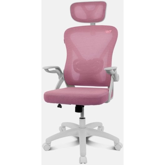 Silla gaming Drift DRAIR35 rosa respaldo de malla reposabrazos ajustables 120 kg