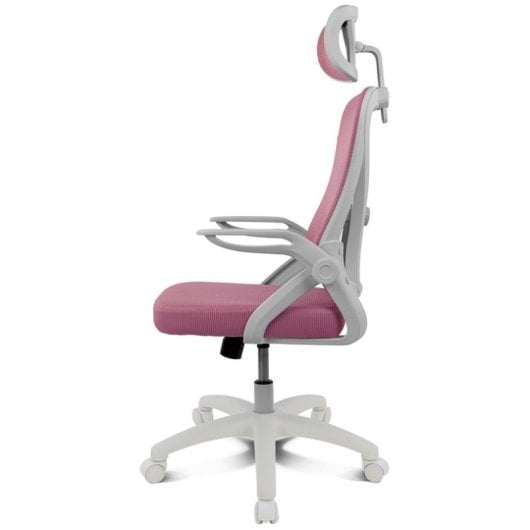 Bürostuhl Drift DRAIR35 Ergonomisch, Mesh Rückenlehne, Rosa, Höhenverstellbar, 120 kg, Nylon Basis