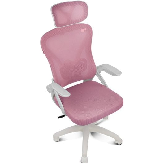 Silla gaming Drift DRAIR35 rosa respaldo de malla reposabrazos ajustables 120 kg